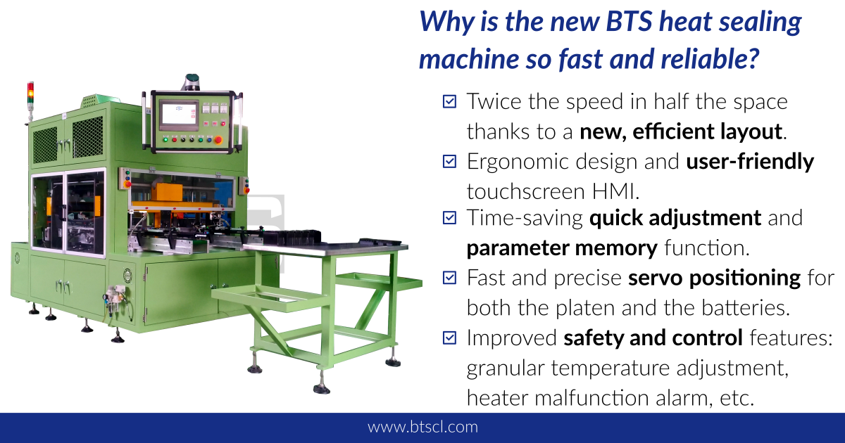 The new BTS HM-20AMSX heat sealing machine, at a glance