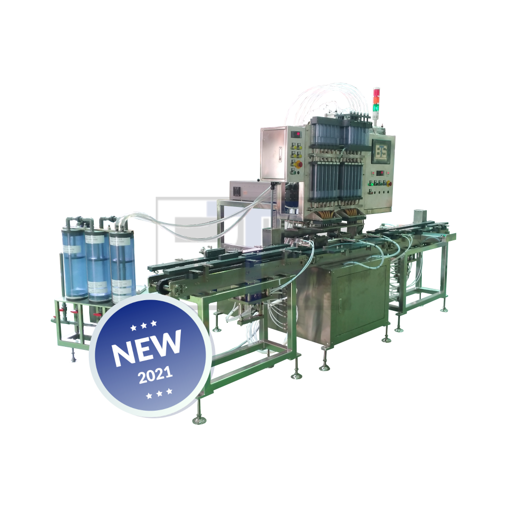 BTS fully auto. motorcycle battery acid filling machine